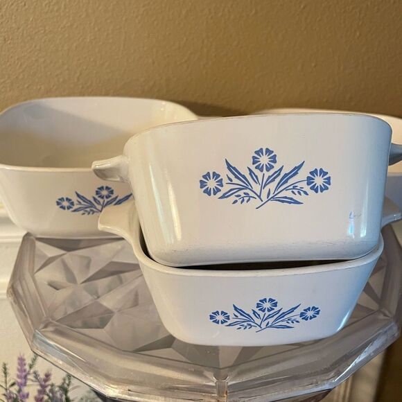 Corningware Cornflower Baking Dishes set of 4 - Picture 1 of 13